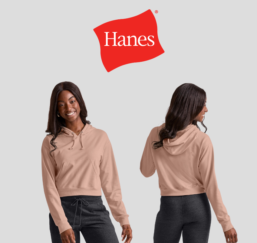 Hanes Originals Women's French Terry Cropped Hoodie