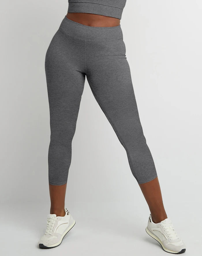 Hanes Women's Cotton Spandex Leggings Size M Gray  Cotton spandex leggings,  Spandex leggings, Cotton spandex