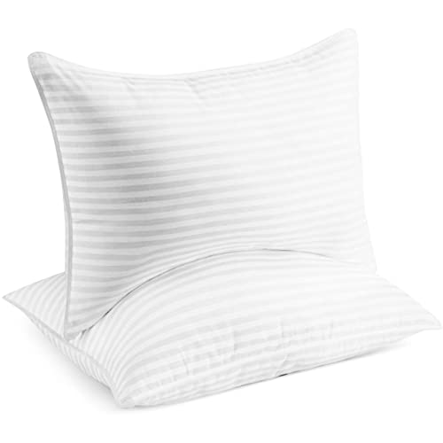 Beckham Hotel Collection Bed Pillows for Sleeping - Queen Size, Set of 2 -  Cooling, Luxury Gel Pillow for Back, Stomach or Side Sleepers 