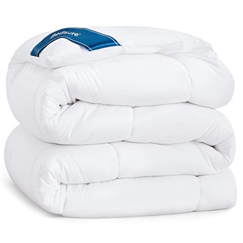 Comforter Full Size Duvet Insert - Down Alternative White Full Size Comforter, Quilted All
