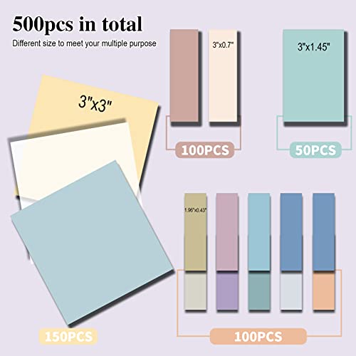 Transparent Sticky Notes - 500Pcs Clear Sticky Note for Books Annotation, Planner, Bible A