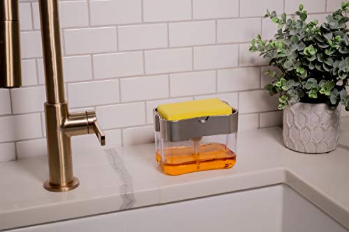 Dish Soap Dispenser for Kitchen Sink - Stainless Steel Pump and