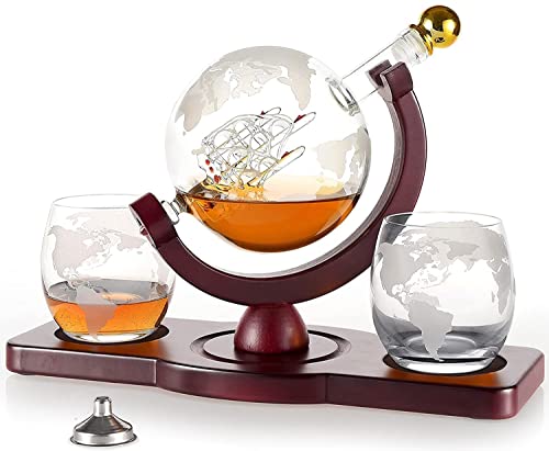 Father's Day Gifts for Men, Unique Gift for Husband Set with 2 Glasses, Liquor Scotch