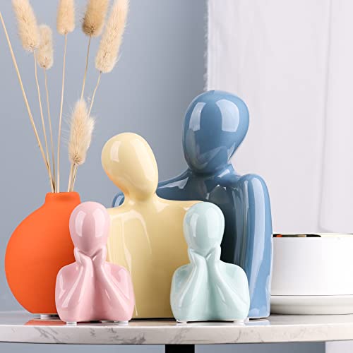 Family of 4 Figurines- Modern Abstract Figure Home Art Decon Sculpture Decor