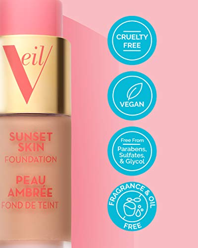 Sunset Skin Liquid Foundation | 4N | Buildable Coverage | Water-Resistant, Hypoallergenic