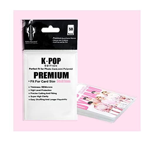 8pack Kpop Photocard Sleeves Protector 56x88mm 100 Micron Clear Card Sleeves Perfect