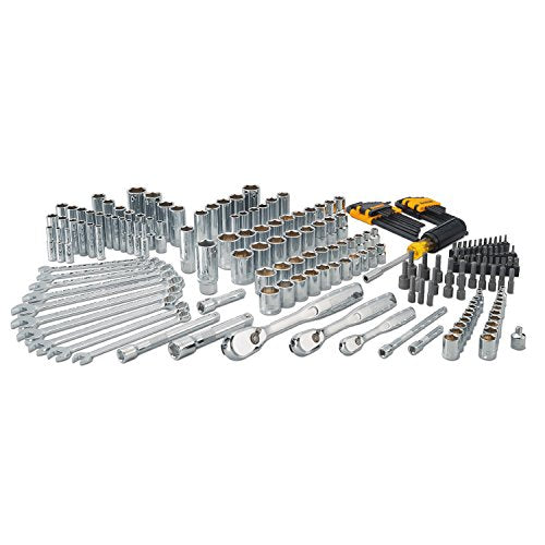 DEWALT Mechanics Tool Set, 1/4" & 3/8" & 1/2" Drive, SAE/Metric, 205-piece