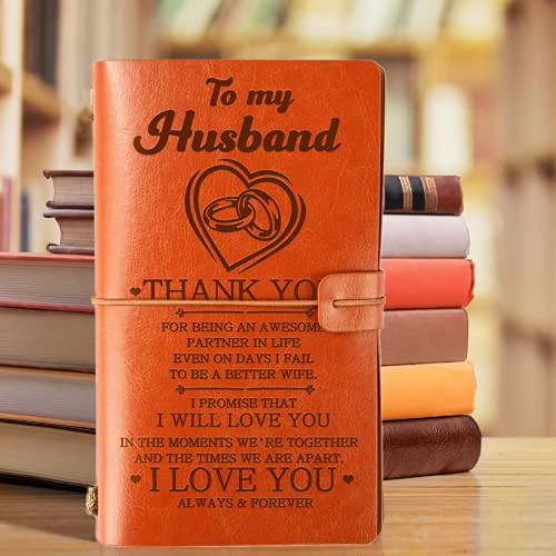 Birthday Gifts for Husband Leather Journal Wedding Gifts from Wife
