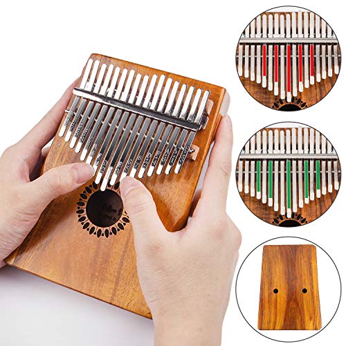 Thumb Piano 17 Keys, Portable Mbira Finger Piano Gifts for Kids and Adults Beginners