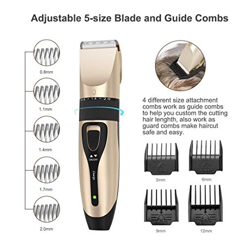 Cordless Pet Grooming Clippers Professional Pet Hair Clippers