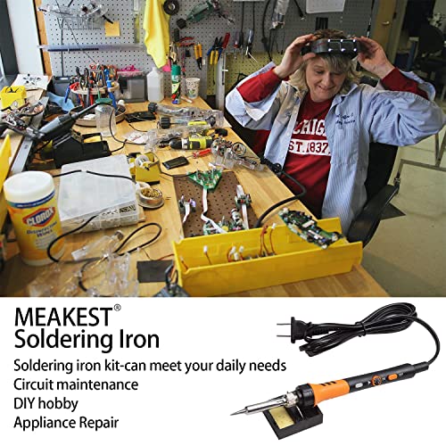 Soldering iron kit, 60W soldering gun, 9-in-1 solder iron kit tool, adjustable temperature