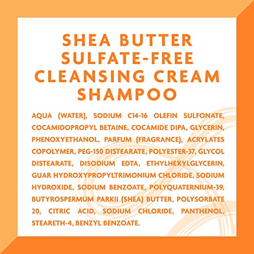 Sulfate-Free Cleansing Cream Shampoo with Shea Butter for Natural Hair, 13.5 fl oz