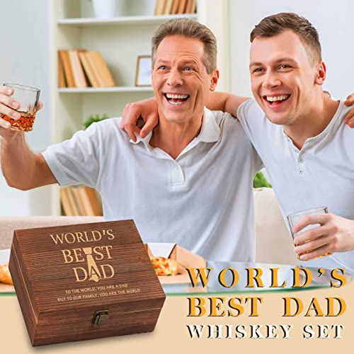 Birthday Gifts for Men,Fathers Day Unique Gifts for Him, Whiskey Stones Glasses Set,