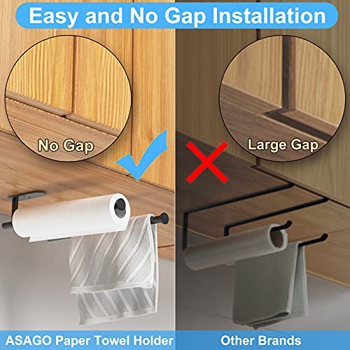 Paper Towel Holder 2 Pack, Under Cabinet Paper Towel Holder Wall Mount, Self Adhesive