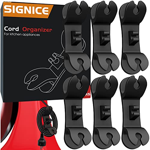 Cord Organizer for Kitchen Appliances, 6Pack Cord Wrapper with VHB  Adhesive, Cord Winder Tidy Wire Keeper Holder Stick on for Small Appliances