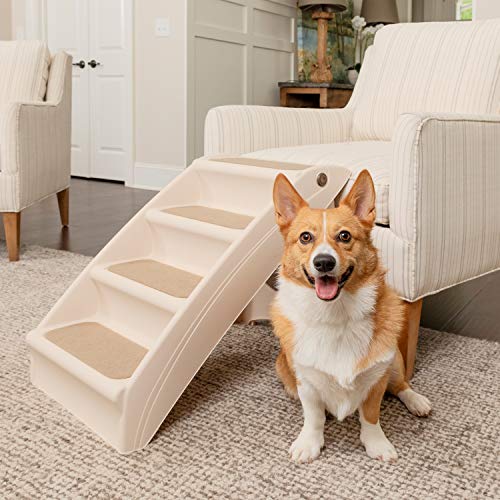 PetSafe Solvit PupStep Plus Pet Stairs, Foldable Steps for Dogs and Cats