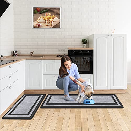 Front of Sink Mats Cushioned Anti Fatigue Kitchen Rugs Waterproof