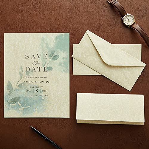 Vintage Stationery Paper and Envelopes Set, Luxury Parchment Printer Paper for Invitation