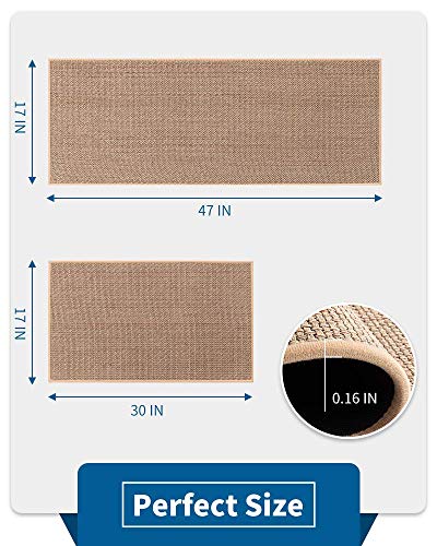 MontVoo Rugs and Mats Washable [2 PCS] Non-Skid Natural Rubber