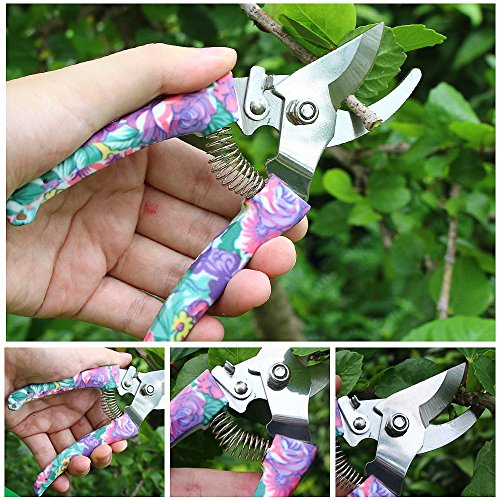Garden Tools Set, 10 Pieces Gardening Tools with Purple Floral PrintGifts for Women