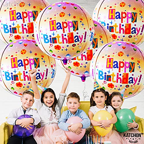 Happy Birthday Balloon for Birthday Decorations - Large 22 Inch, Pack of 6