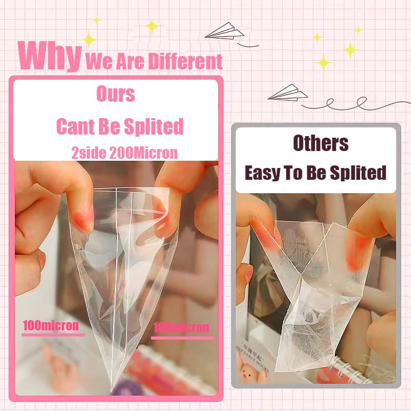 8pack Kpop Photocard Sleeves Protector 56x88mm 100 Micron Clear Card Sleeves Perfect