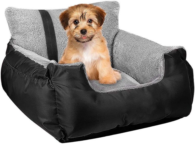 Utotol Dog Car Seat,Puppy Booster Seat Dog Travel Car Carrier Bed with Storage