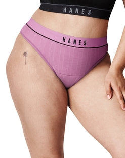 Hanes Retro Rib Thong Panties 3-Pack