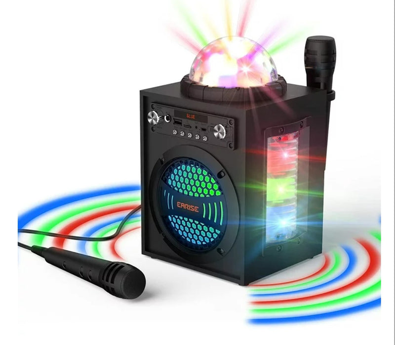 Pro Portable Karaoke Machine for Adults and Kids, PA System with 2 Microphones