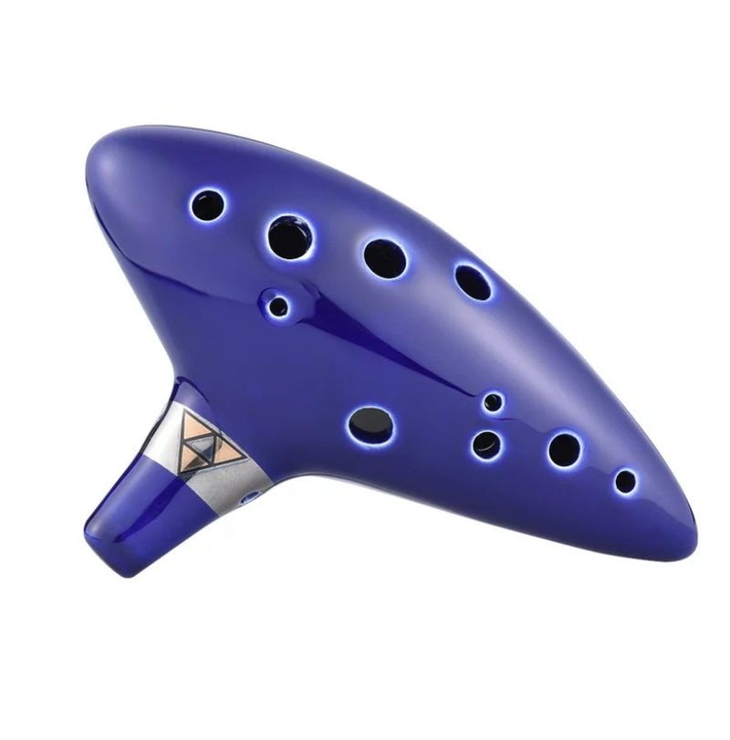 12 Hole Ocarina Ceramic Alto C Vessel Flute Wind Musical Instrument