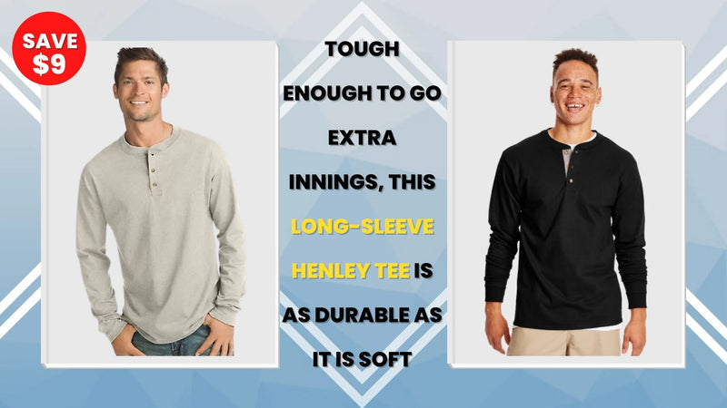 Hanes Beefy-T® Men's Long-Sleeve Henley