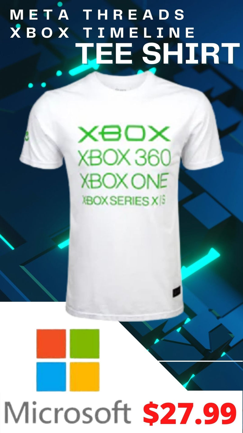 Meta Threads Xbox Timeline Tee Shirt