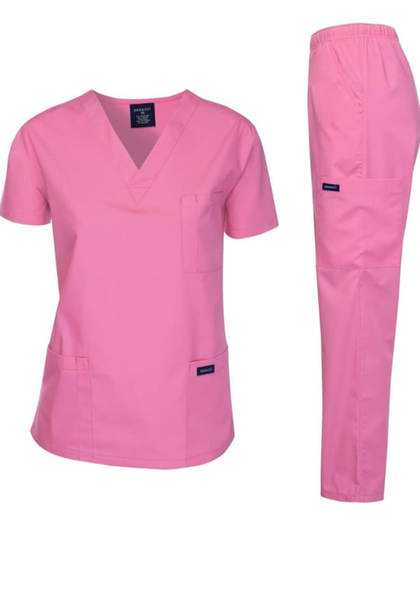 Dagacci Scrubs Medical Uniform Women and Man Scrubs Set Medical Scrubs Top and Pants