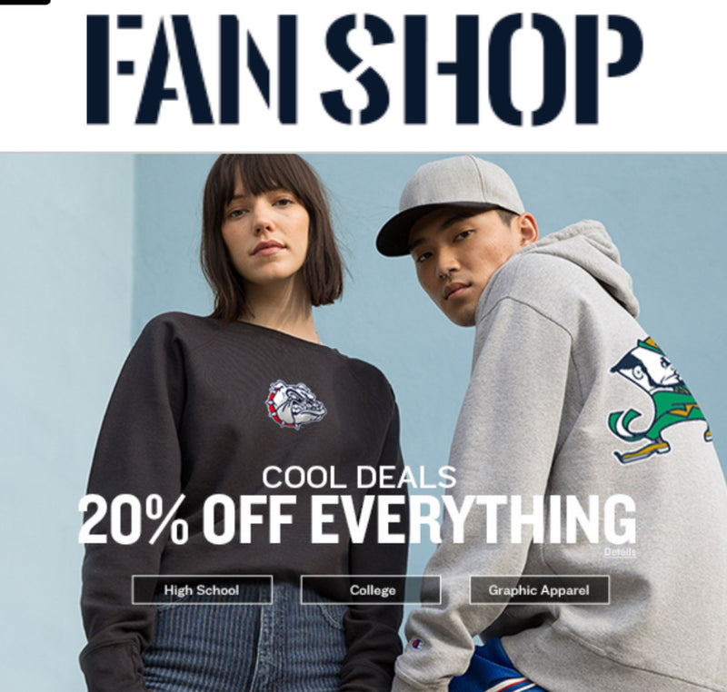 FAN SHOP 20% OFF SITEWIDE