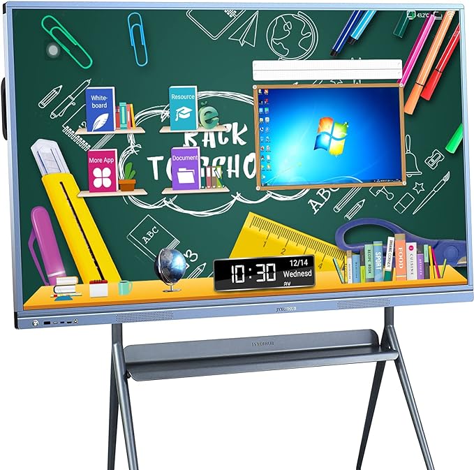 Smart Board Collaboration Hub, JYXOIHUB 55 Inch 4K UHD Digital Electronic Whiteboard Built in Dual OS for Classroom and Business, Touch Screen Interactive Smart Whiteboard (Board Only)