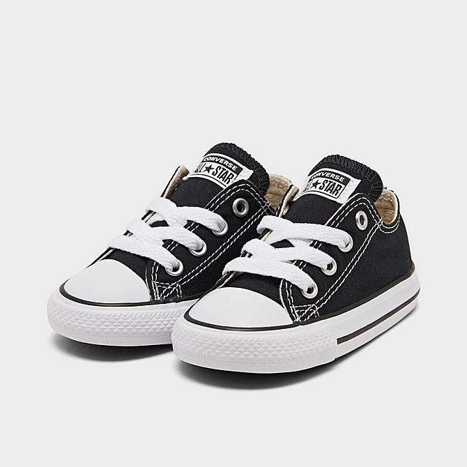 Converse Kids' Toddler Chuck Taylor Low Top Casual Shoes in Black/Black Size 7.0 Canvas