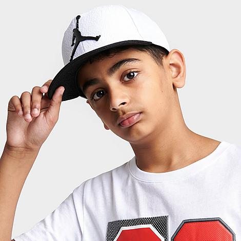 Jordan Kids' Elephant Snapback Hat in Black/White/White