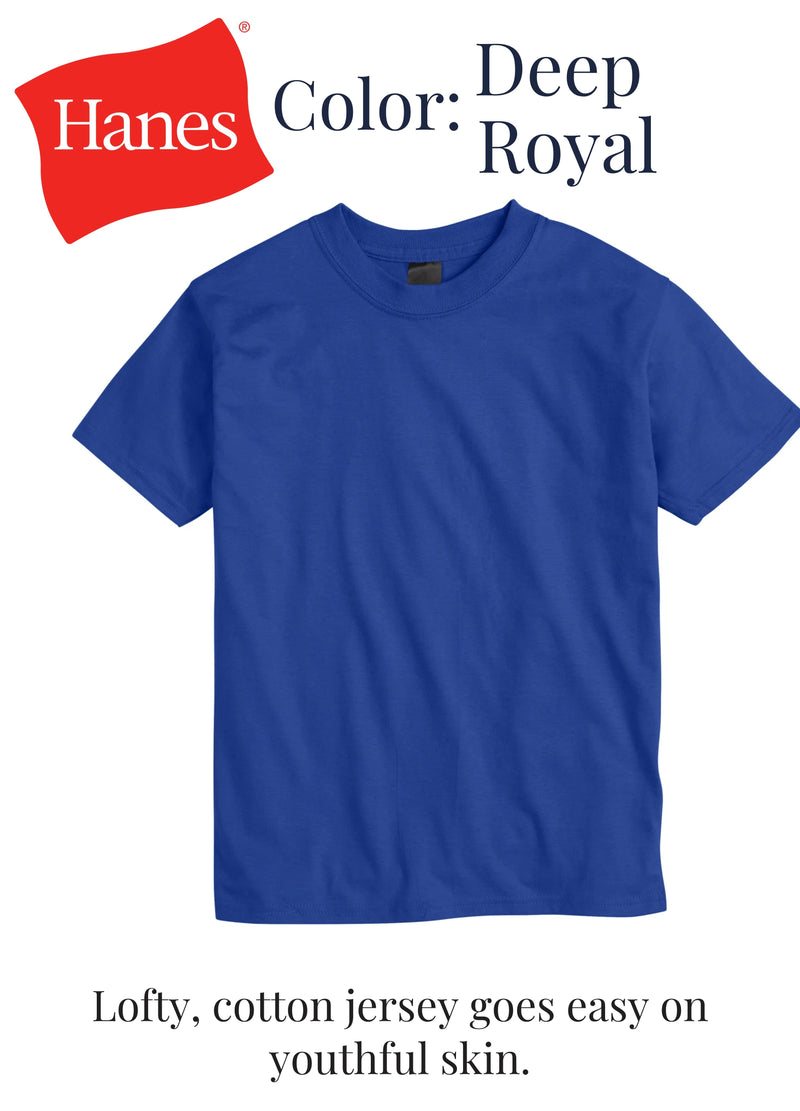 Hanes Kids' Beefy-T T-Shirt | Color: Deep Royal