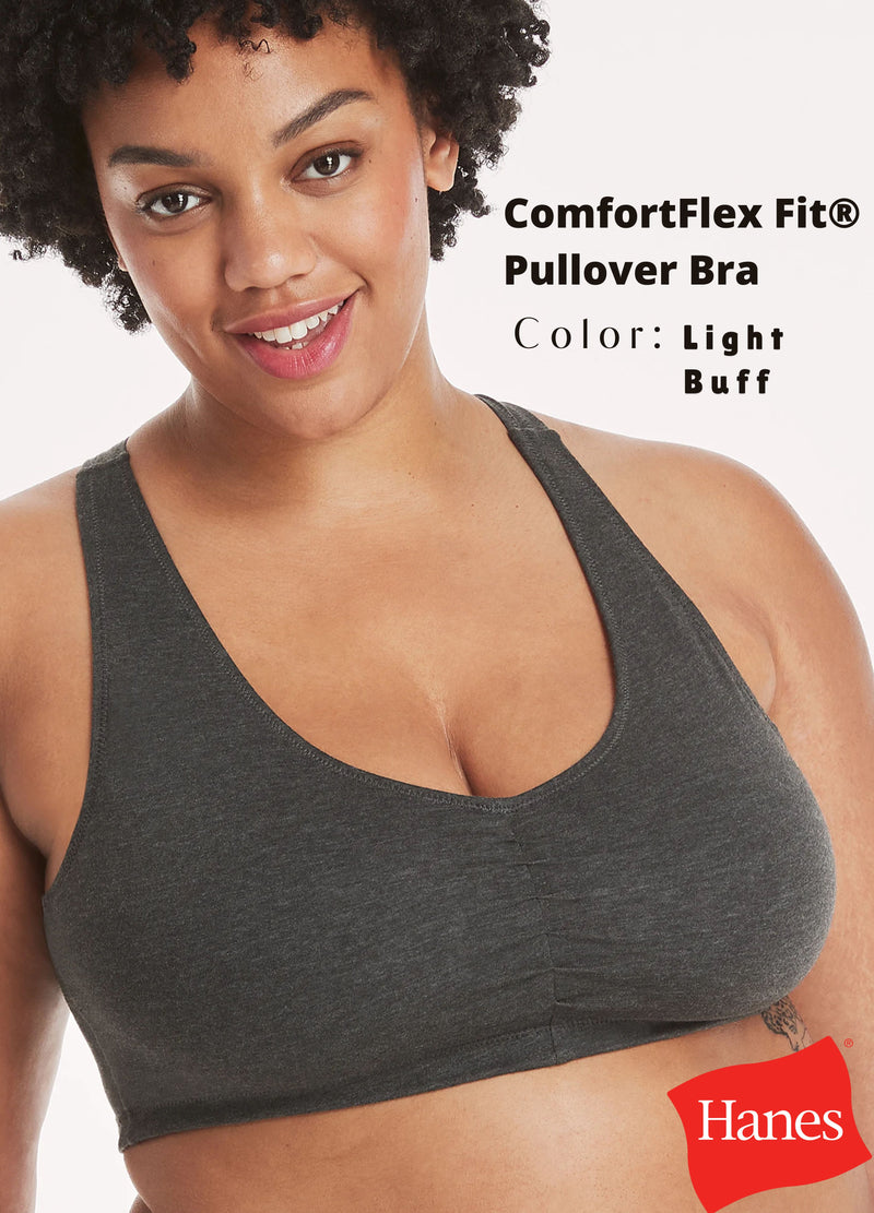 Hanes Women's Constant Comfort® X-Temp® ComfortFlex Fit® Pullover Bra 2-Pack | Color: Light Buff