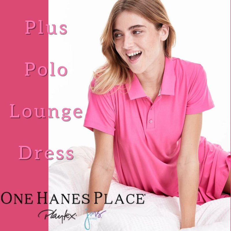 Hanes Women’s Plus Polo Lounge Dress