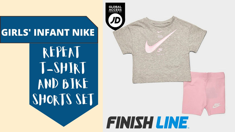 GIRLS' INFANT NIKE REPEAT T-SHIRT AND BIKE SHORTS SET