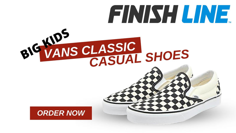 BIG KIDS' VANS CLASSIC SLIP-ON CASUAL SHOES