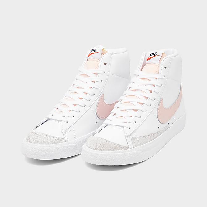 Nike Women's Blazer Mid '77 Casual Shoes in White/White Leather/Suede