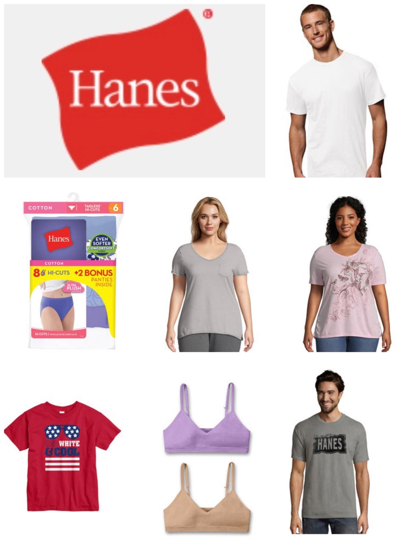 Up to 70% off Hanes Clearance including Men's, Women's & Kids Styles!