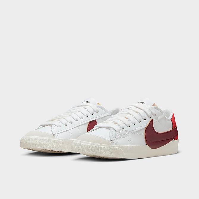 Nike Women's Blazer Low '77 Jumbo Casual Shoes in White/White Leather/Suede