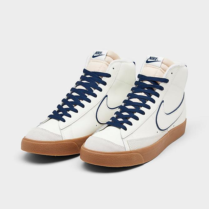 Nike Blazer Mid '77 PRM SE Varsity Casual Shoes in Off-White/Sail Leather