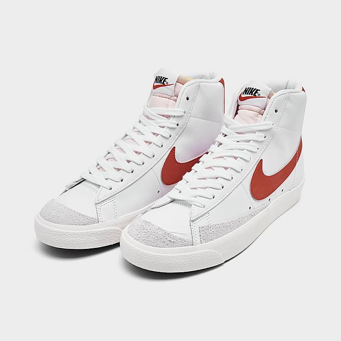 Nike Women's Blazer Mid '77 Casual Shoes in Red/White/White Leather/Suede