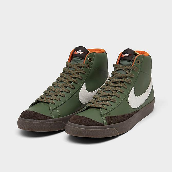 Nike Men's Blazer Mid 77 Premium Vintage Casual Shoes in Green/Army Olive Leather