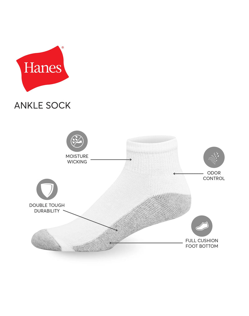 Hanes Men's FreshIQ Ankle Socks