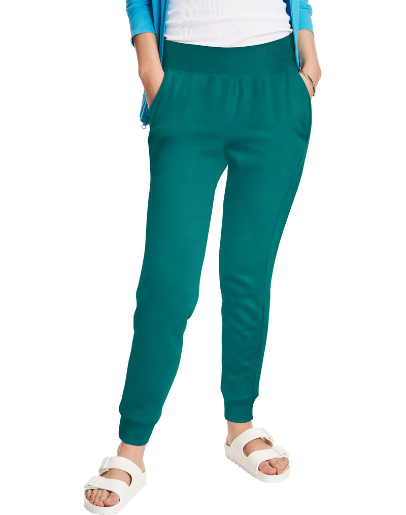 Hanes EcoSmart Women's Joggers, Fleece Jade Pine